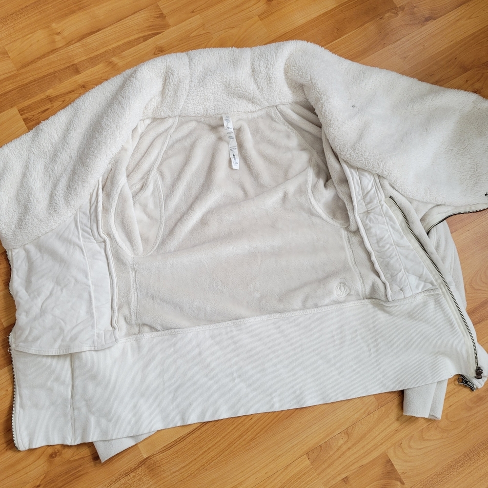 Lululemon Off The Mat Jacket 4 Double Zipper Sherpa - Picture 11 of 14